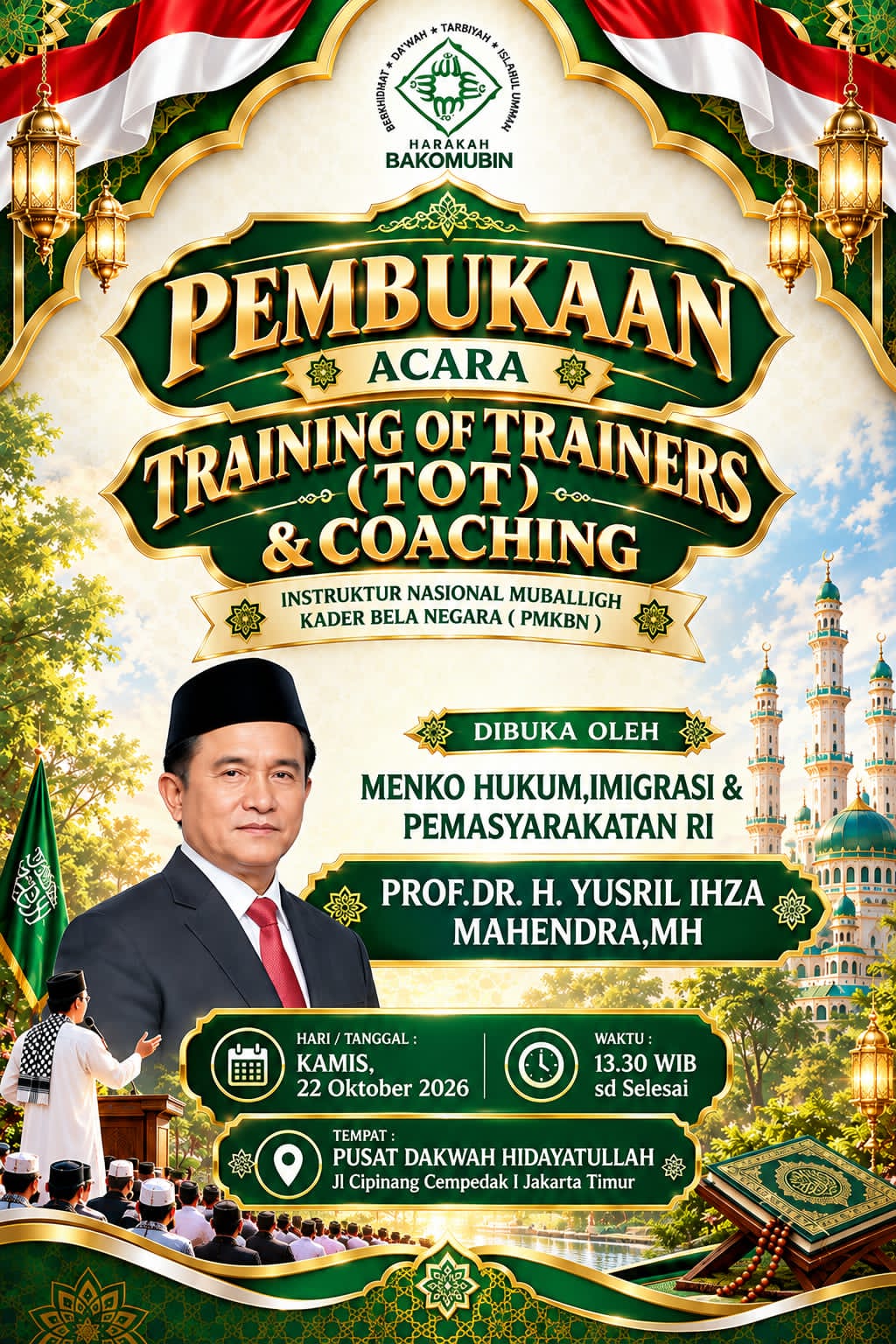 Gelar TOT dan Coaching Instruktur Nasional, Harakah Bakomubin Cetak 150 Muballigh Kader Bela Negara